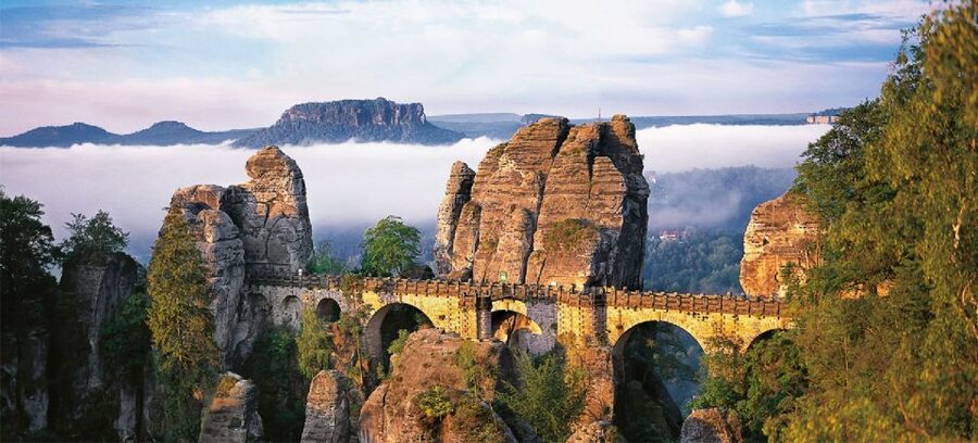 Bastei Bridge & Gorge Boat Ride - Day Trip from Dresden - Kamenice Gorge and the seasonal boat ride