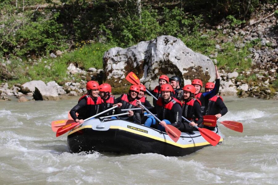 Bavaria: Action Whitewater Rafting Adventure - Paddling through the waves near Lofer