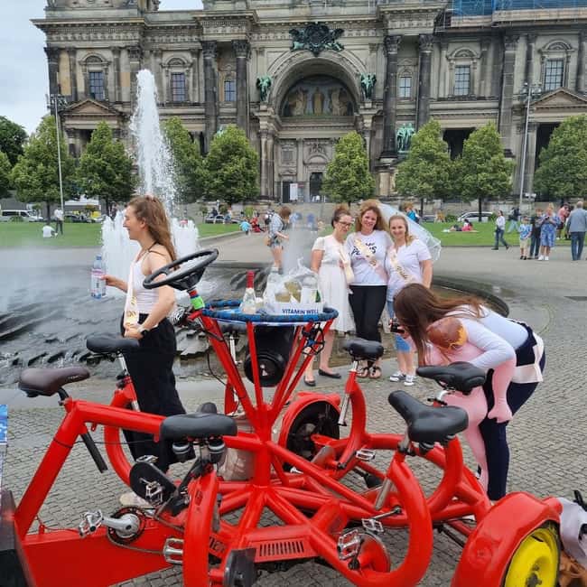 Beer Bike & Party Bike: Unforgettable Berlin City Tour incl. pickup - The Holocaust Memorial and Potsdamer Platz