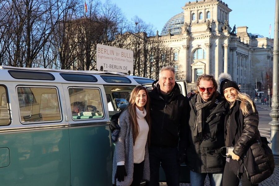 Berlin: Private Sightseeing Tour in Iconic Oldtimer VW Bus - The Holocaust Memorial and Führer Bunker site