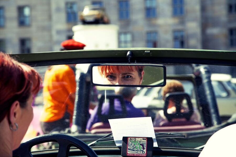 Berlin: The Wall Ride Guided Trabi Tour - Following the convoy through present-day Berlin