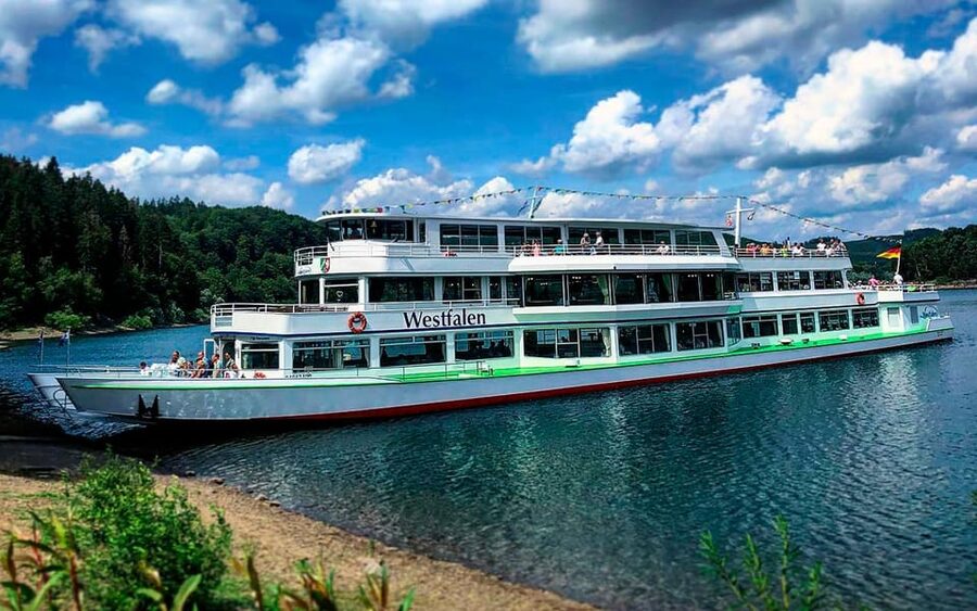 Biggesee: XXL Boat Ride with All-Inclusive Brunch Buffet - What happens at the Sondern Talbrücke pier