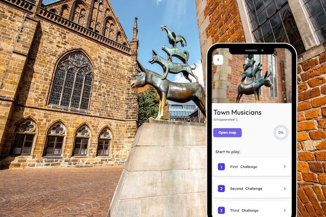 Bremen Exploration Private Game and City Tour on your Phone - Meeting the Town Musicians