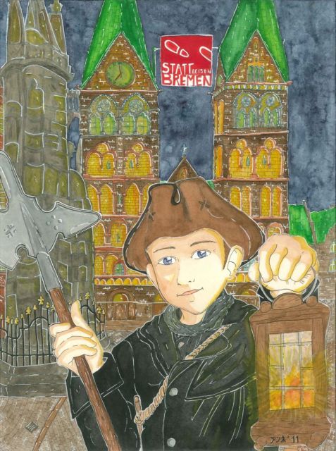 Bremen: Night Watchman Guided Tour for Children (in German) - Böttcherstraße and the stories behind the route