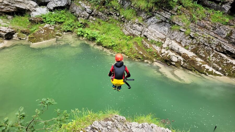 Canyoning Beginner close to Munich - Getting suited up at Montevia