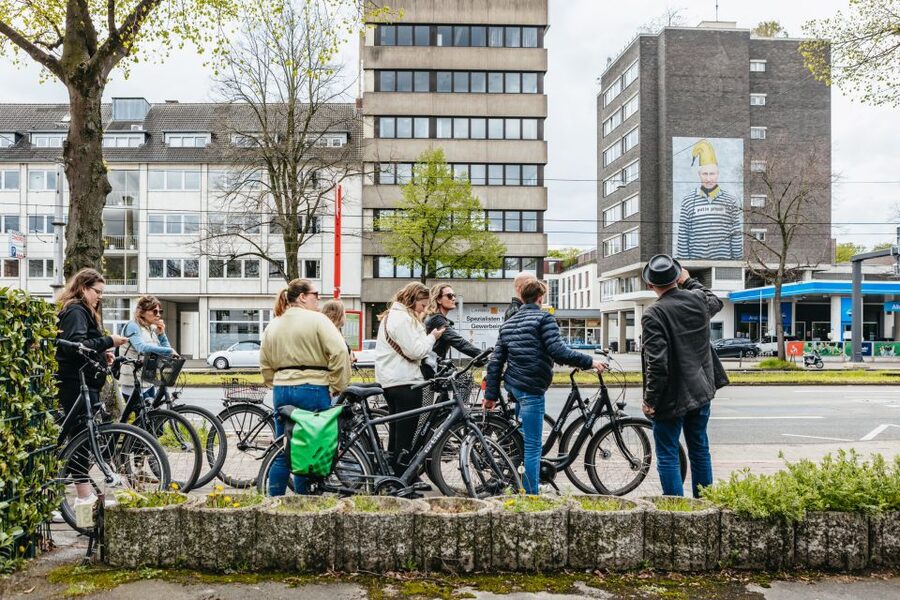 Cologne: Ehrenfeld Street Art Bike Tour - The Colonius TV Tower gives the route a visual marker