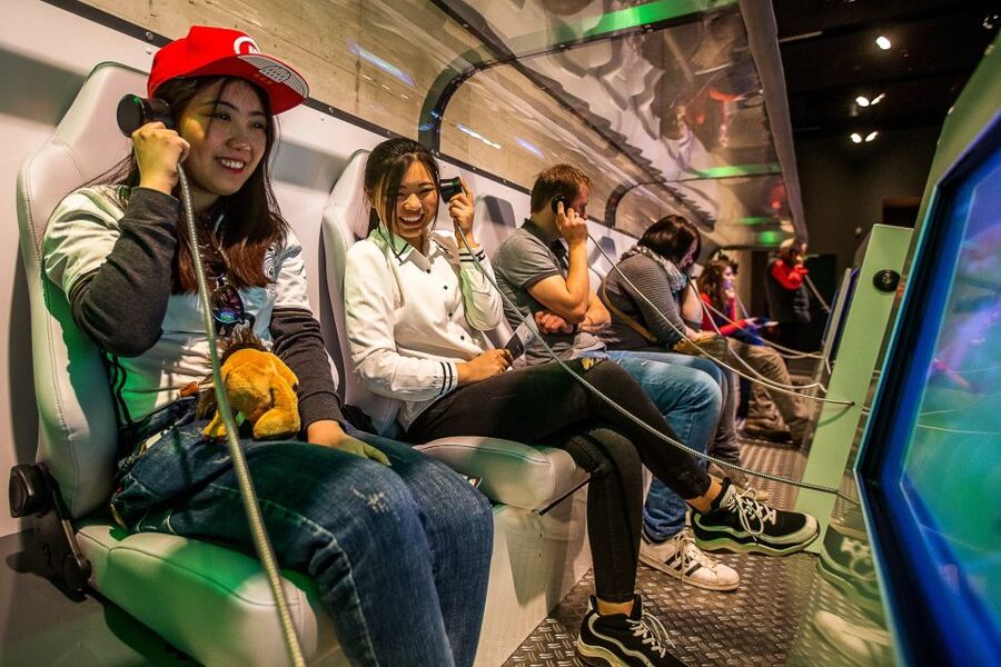 Dortmund: German Football Museum - Letting children test the small playing field