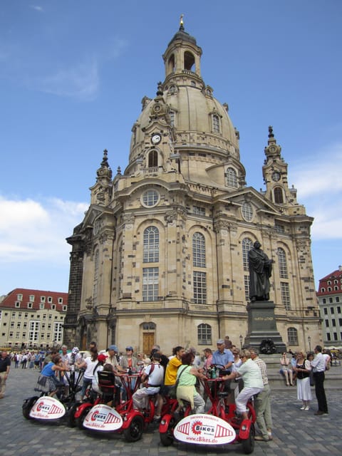 Dresden Bike Tour with Wine Tasting - Returning to Neumarkt on the ConferenceBike