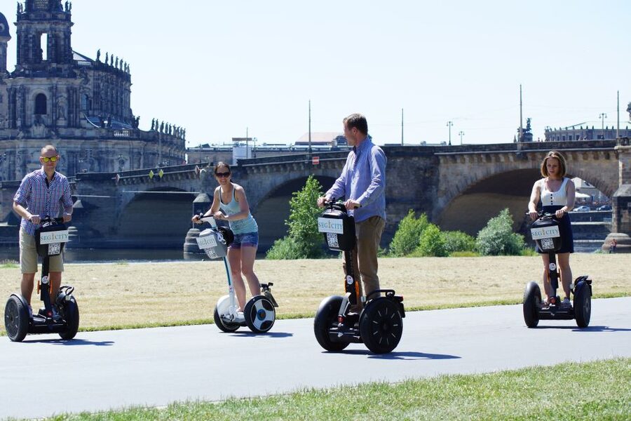 Dresden: Guided Segway Tour - Crossing Albert Bridge into the old town