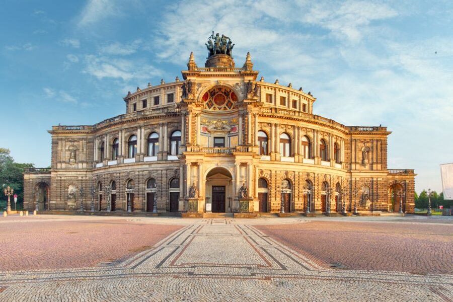Dresden: Old Town Scavenger Hunt for Children - Crossing Augustus Bridge toward the river