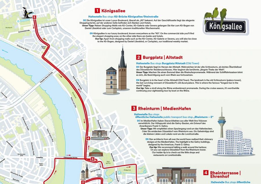 Düsseldorf: 24-Hour Hop-On Hop-Off Ticket - Starting at Königsallee and the city center