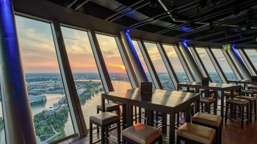 Düsseldorf: Rhine Tower Adult Entry - The view changes with weather and time