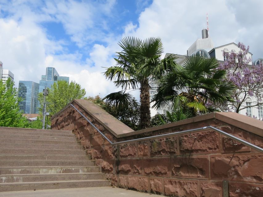Frankfurt: Guided walk between palm trees and skyline - Palm trees beside the Main