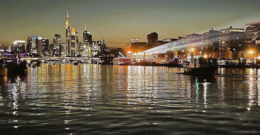 Frankfurt: Private Romantic Skyline Boat Tour - Frankfurt’s skyline from the Main
