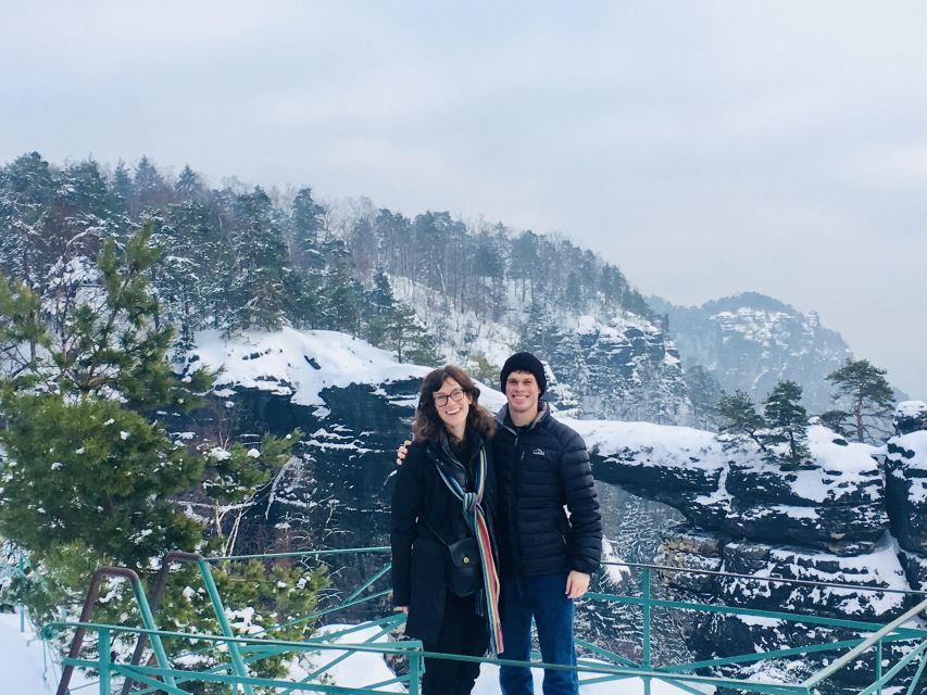 From Dresden: Bohemia and Saxon Switzerland Winter Tour - Bastei Bridge above the Elbe
