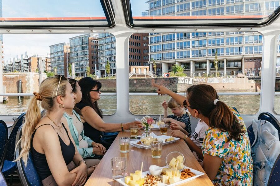Hamburg: Harbor Cruise with Wine and Cheese - What you see from the water