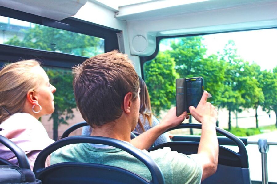 Hamburg: Hop-On Hop-Off Bus City Tour - Line F - Commentary, headphones, and ride quality