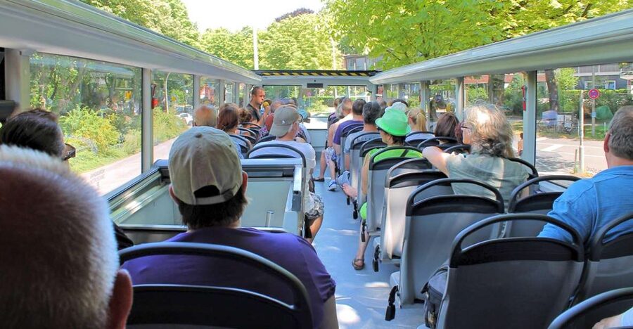 Hamburg: Hop-On Hop-Off Bus Tour Family Ticket - HafenCity and the historic warehouse district