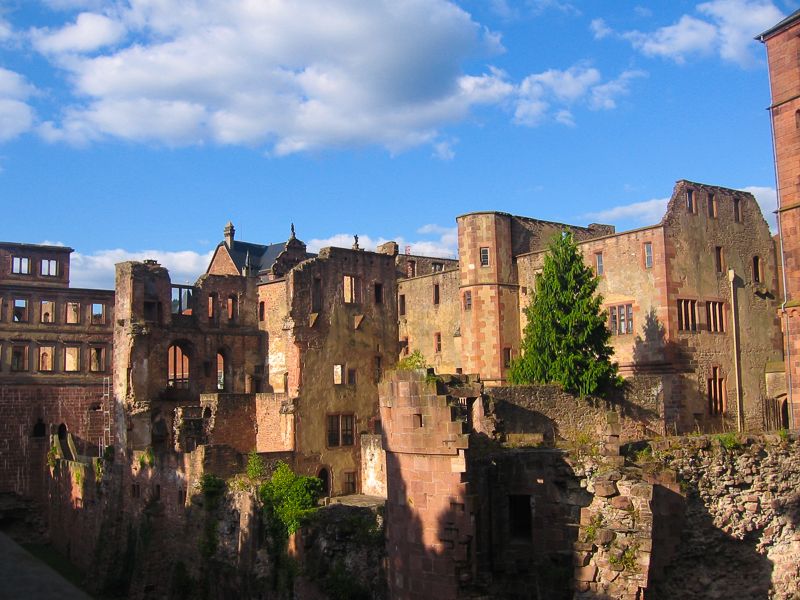 Heidelberg Castle Tour: Residence of the Electors - Meeting at Kornmarkt and setting off uphill
