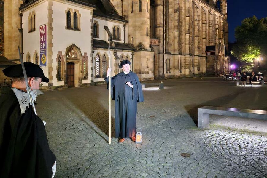 Leipzig: 1.5-Hour Public Tour with Night Watchman Bremme - Goethe, Schiller, and Mayor Romanus