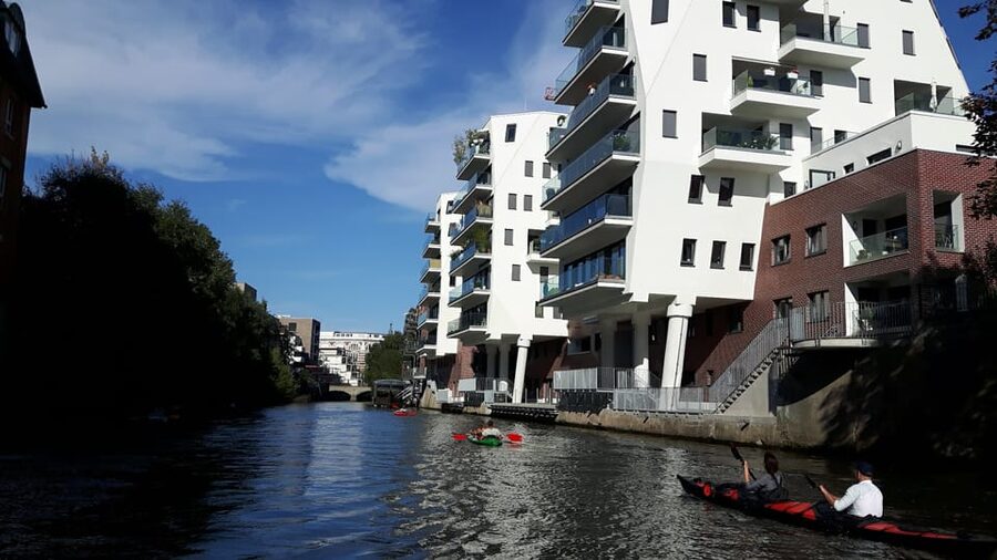 Leipzig: Floodplain Forest & City River Cruise - The Palmengartenwehr and the turn toward the Weiße Elster
