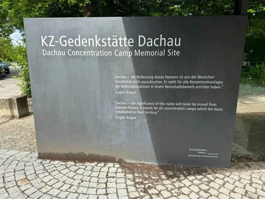 Munich: Dachau Concentration Camp Memorial Site Tour by Car - The roll-call area and camp street