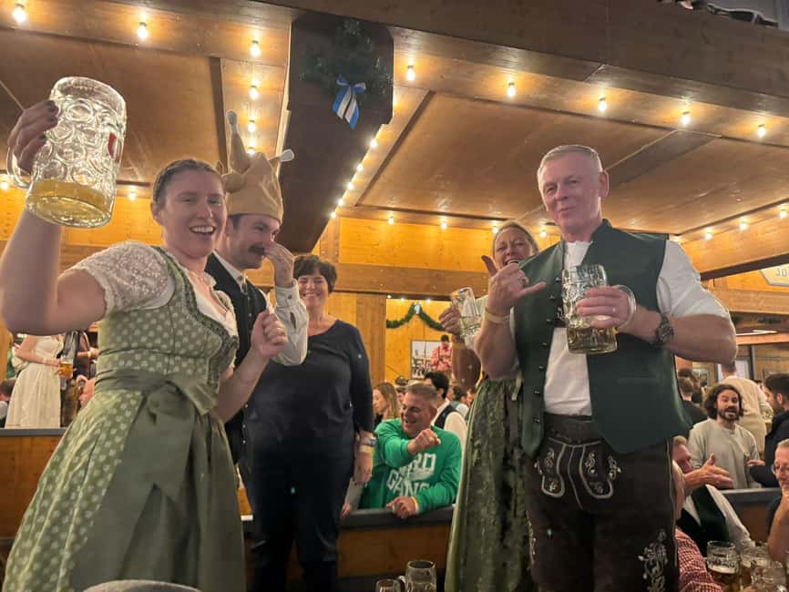 Munich: Oktoberfest Big Beer Tent Evening Table Reservation - The 4 or 5 PM to 10:30 PM schedule