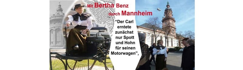 Public tour With Bertha Benz through the city of inventors Costume tour - The Water Tower and Friedrichsplatz: invention meets city design