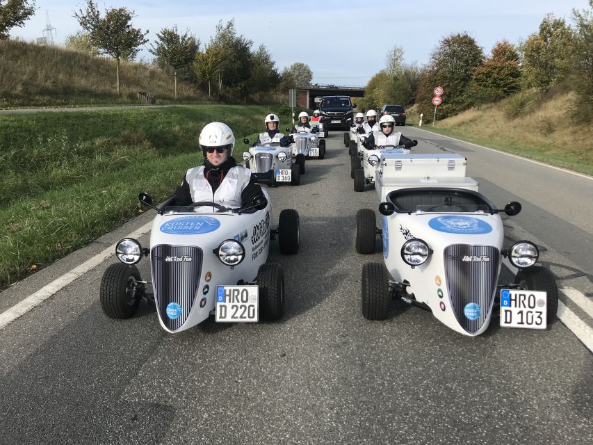 Rostock: Hot Rod Sightseeing Tour to Warnemünde - From safety briefing to city streets