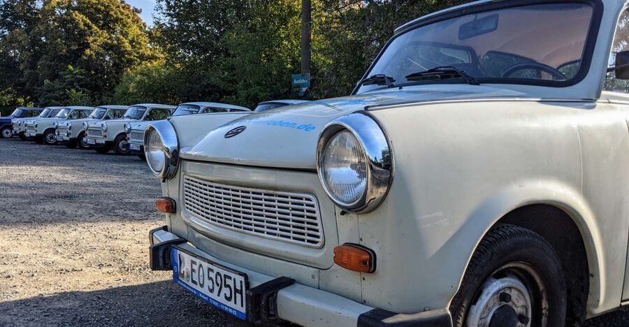Schkeuditz: 4-Hour Vintage East German Trabant Rental - Starting at Schkeuditz’s former Konsum building