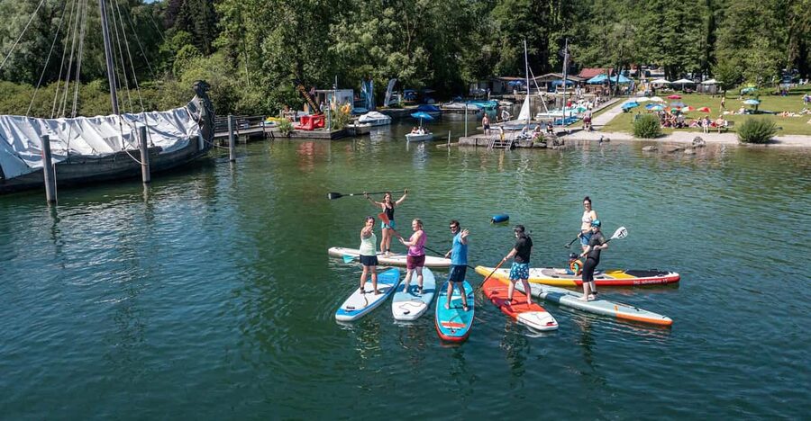 Stand Up Paddling at lake Chiemsee - One hour on the water, at your own pace