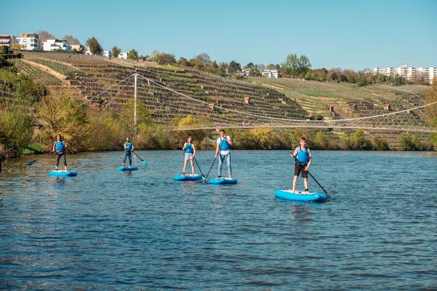 SUP Yoga with Guide - A small group with bilingual instruction